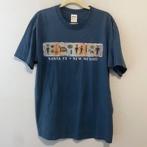 Vintage Santa Fe New Mexico Tribal Native American Tee Shirt